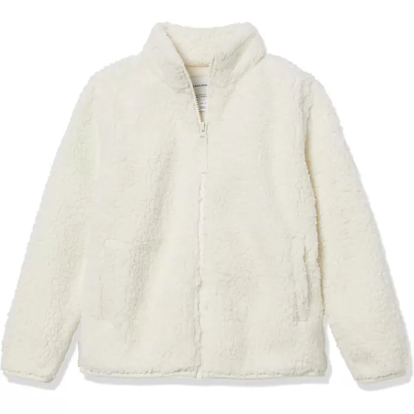 Amazon Essentials Girls and Toddlers Sherpa Fleece FullZip JacketIvory