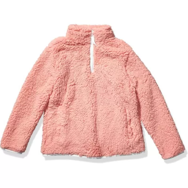 Amazon Essentials Girls and Toddlers Sherpa Fleece QuarterZip JacketMauve