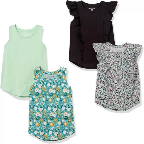 Amazon Essentials Girls and Toddlers Tank Top Multipacks4 Floral