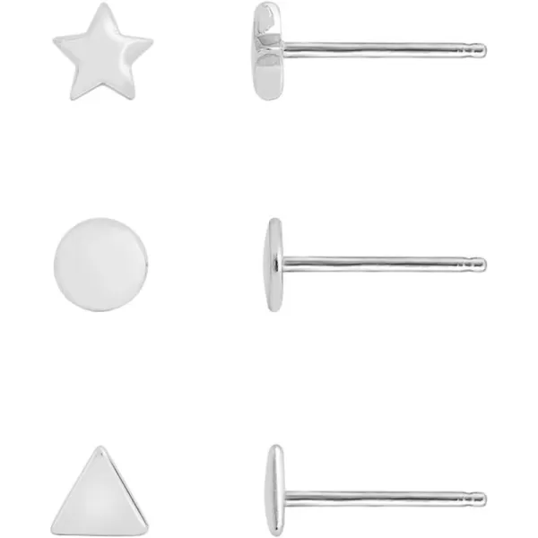 Amazon Essentials Gold Plated Sterling Silver Stud EarringsSilver