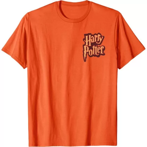 Amazon Essentials Harry Potter Front and Back Gryffindor Collegiate Collage TShirtOrange