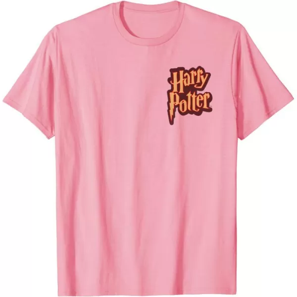 Amazon Essentials Harry Potter Front and Back Gryffindor Collegiate Collage TShirtPink