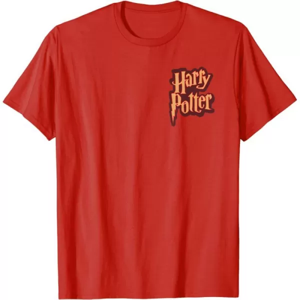 Amazon Essentials Harry Potter Front and Back Gryffindor Collegiate Collage TShirtRed