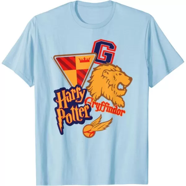 Amazon Essentials Harry Potter Gryffindor Collegiate Collage TShirtBaby Blue