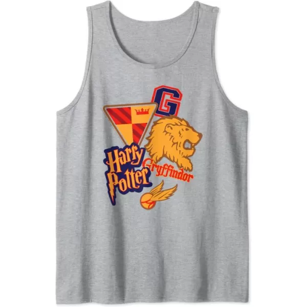 Amazon Essentials Harry Potter Gryffindor Collegiate Collage Tank TopHeather Grey