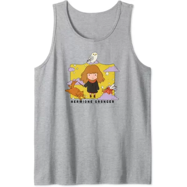 Amazon Essentials Harry Potter Hermione Granger Icons Cartoon Portrait Tank TopHeather Grey