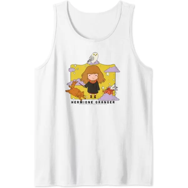 Amazon Essentials Harry Potter Hermione Granger Icons Cartoon Portrait Tank TopWhite