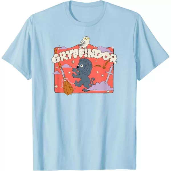 Amazon Essentials Harry Potter Hogwarts Gryffindor House Cartoon Scene TShirtBaby Blue