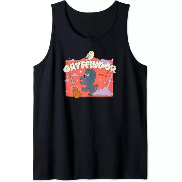 Amazon Essentials Harry Potter Hogwarts Gryffindor House Cartoon Scene Tank TopBlack