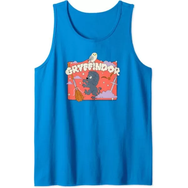 Amazon Essentials Harry Potter Hogwarts Gryffindor House Cartoon Scene Tank TopSapphire Blue