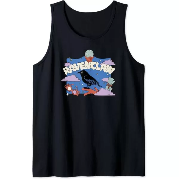 Amazon Essentials Harry Potter Hogwarts Ravenclaw House Cartoon Scene Tank TopBlack