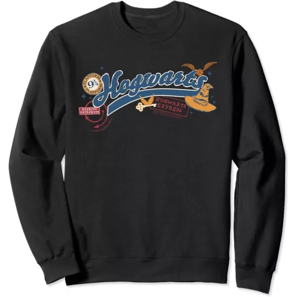 Amazon Essentials Harry Potter Hogwarts Varsity Icons SweatshirtBlack