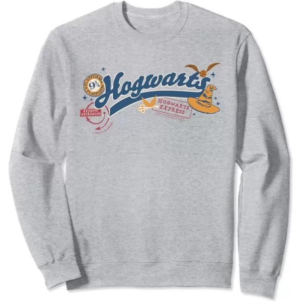 Amazon Essentials Harry Potter Hogwarts Varsity Icons SweatshirtHeather Grey