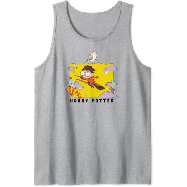 Amazon Essentials Harry Potter Icons Cartoon Portrait Tank TopHeather Grey