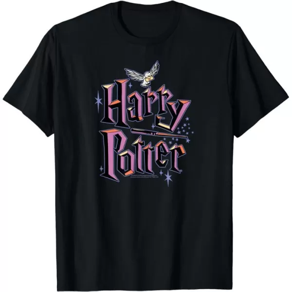 Amazon Essentials Harry Potter Multicolor Purple Logo TShirtBlack