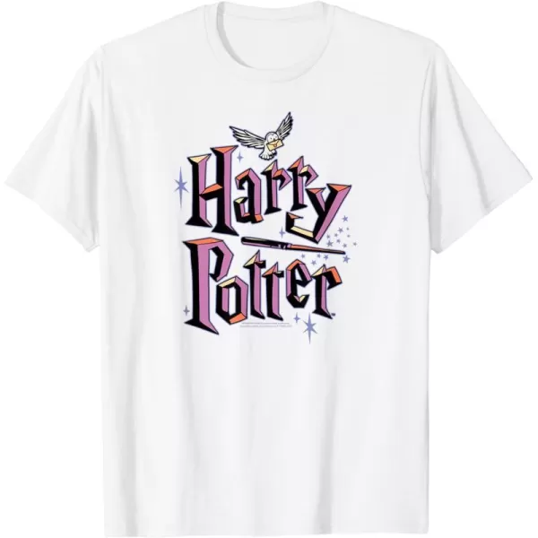 Amazon Essentials Harry Potter Multicolor Purple Logo TShirtWhite