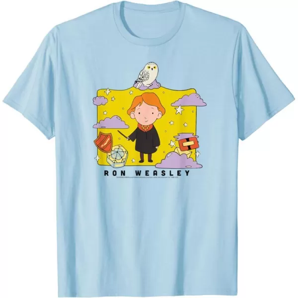 Amazon Essentials Harry Potter Ron Weasley Icons Cartoon Portrait TShirtBaby Blue