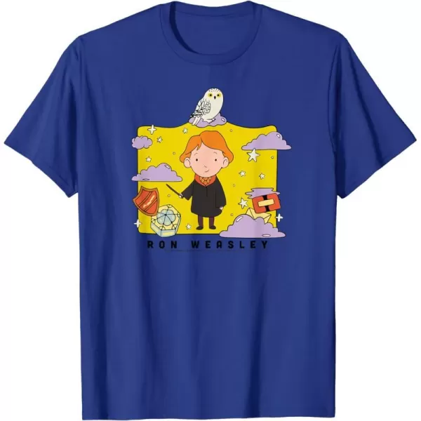 Amazon Essentials Harry Potter Ron Weasley Icons Cartoon Portrait TShirtRoyal Blue