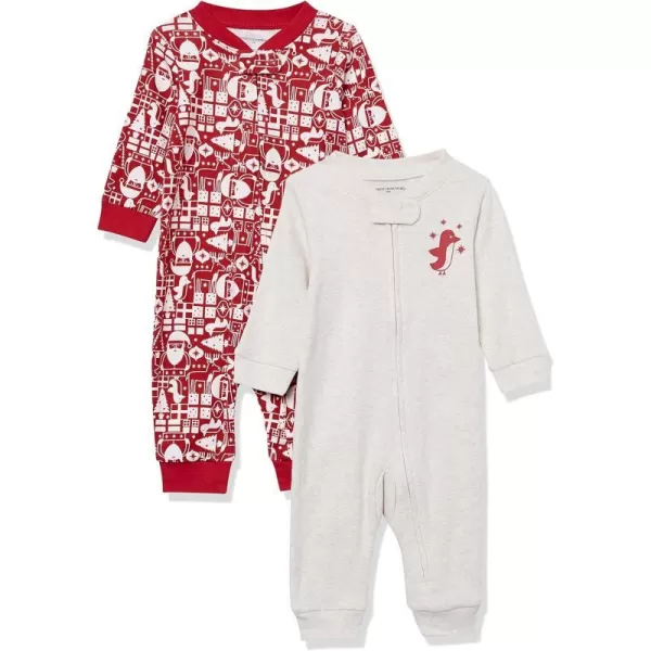 Kids & Baby Grey Penguin/Red Mono Santa