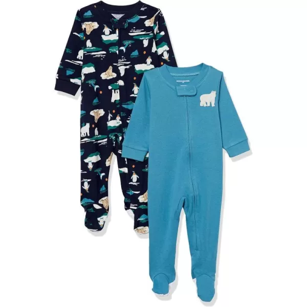 Kids & Baby Navy Arctic Creatures - Footed