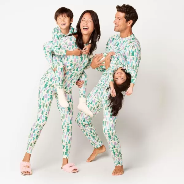 Amazon Essentials Holiday Family Matching Pajama SetsWomens Eggshell White Festive Tree