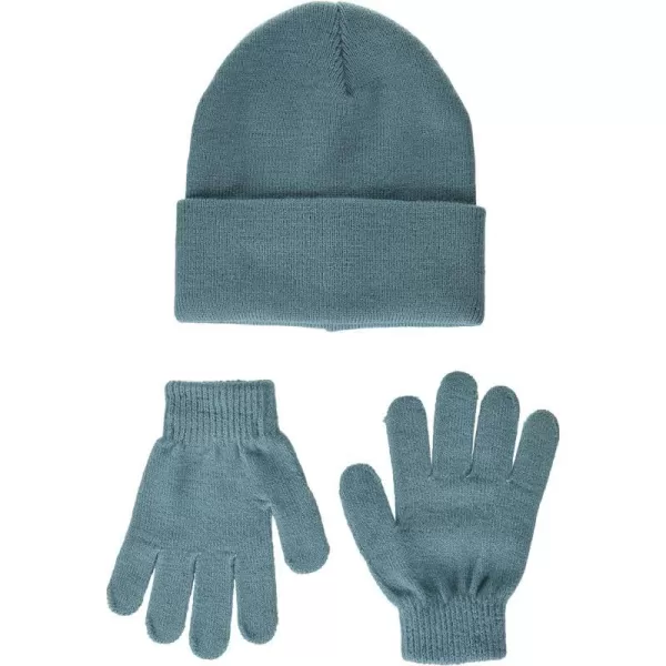 Amazon Essentials Kids Little Beanie and Gloves SetDark Sage Green