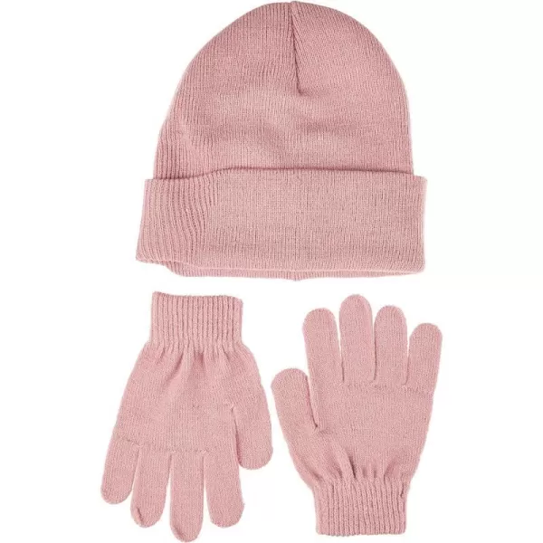 Amazon Essentials Kids Little Beanie and Gloves SetMauve