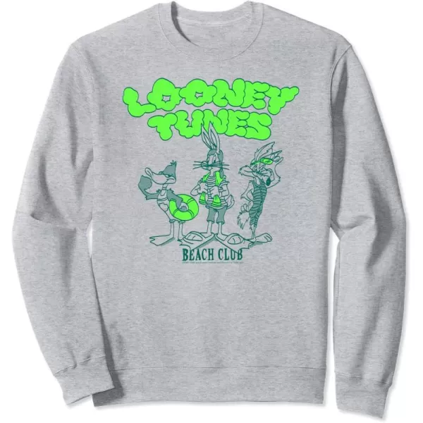 Amazon Essentials Looney Tunes Beach Club SweatshirtHeather Grey