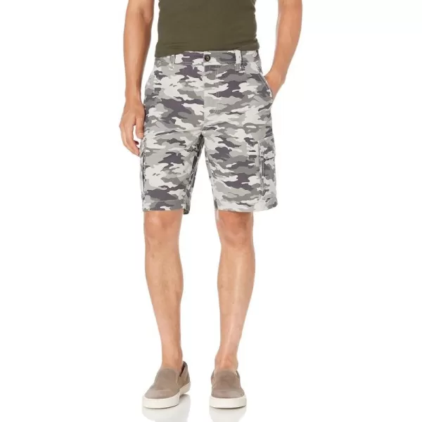 Amazon Essentials Mens 10 Lightweight Ripstop Stretch Cargo ShortGrey Camo