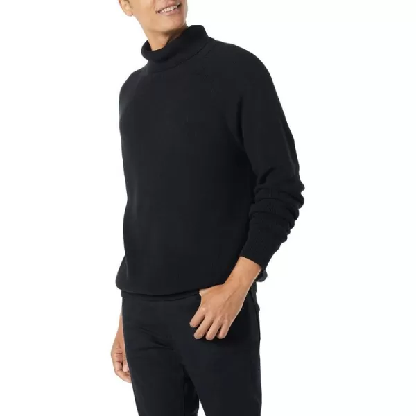 Amazon Essentials Mens 100 Cotton Rib Knit Turtleneck SweaterBlack