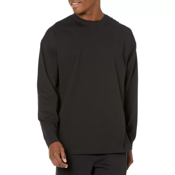 Amazon Essentials Mens 100 Organic Cotton OversizedFit LongSleeve TShirtBlack