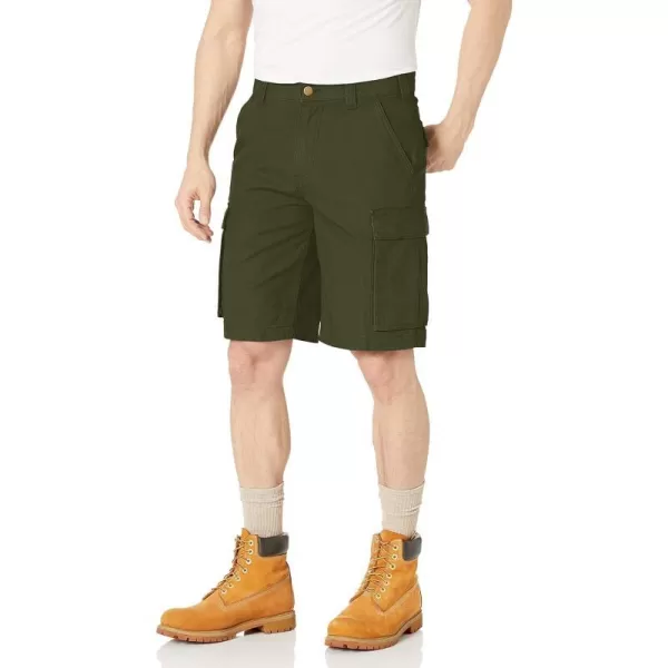 Amazon Essentials Mens 11 Workwear Cargo ShortOlive