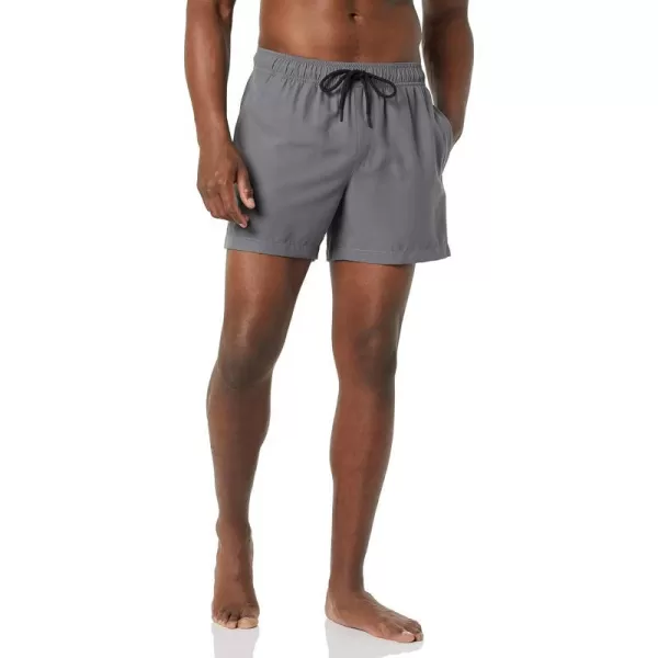 Amazon Essentials Mens 5 QuickDry Swim TrunkCharcoal