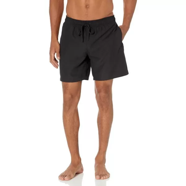 Amazon Essentials Mens 7 QuickDry Swim TrunkBlack