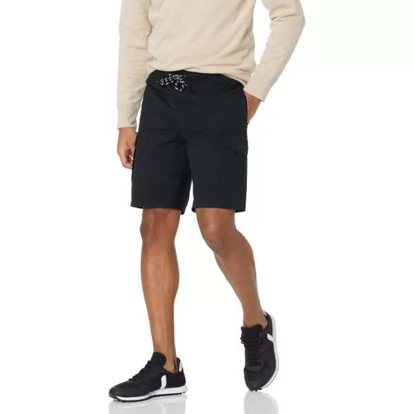 Amazon Essentials Mens 9 Elastic Waist Cargo ShortBlack