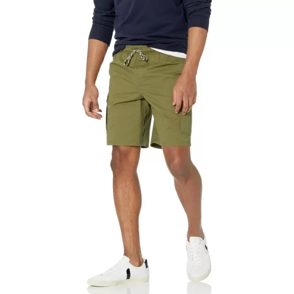 Amazon Essentials Mens 9 Elastic Waist Cargo ShortOlive