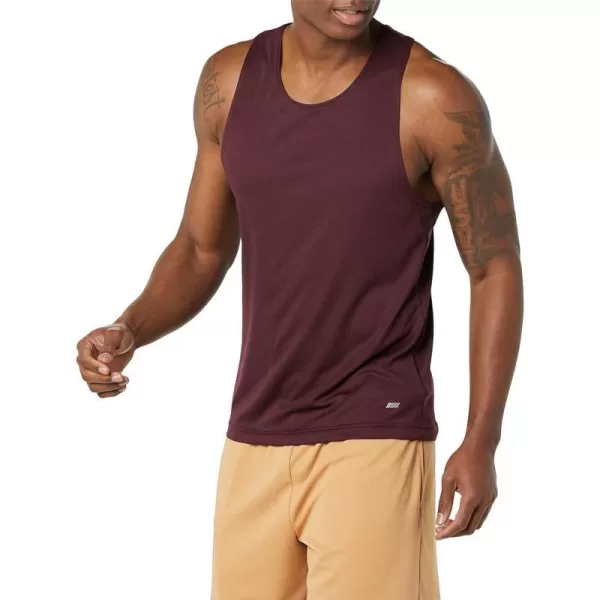 Amazon Essentials Mens Active Performance Tech Racerback TankBurgundy