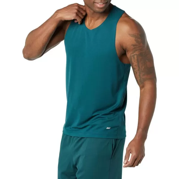 Amazon Essentials Mens Active Performance Tech Racerback TankDark Green