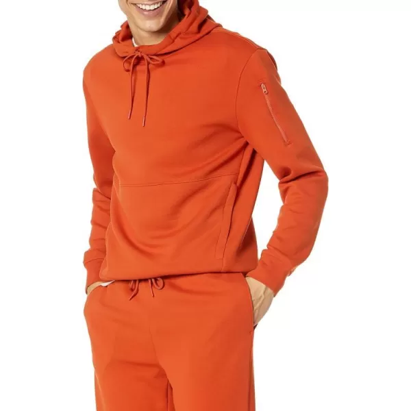 Amazon Essentials Mens Active Sweat Hooded SweatshirtRust Orange