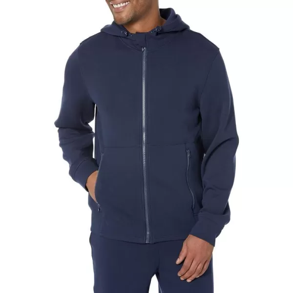 Amazon Essentials Mens Active Sweat Zip Through Hooded Sweatshirt Available in Big amp TallNavy