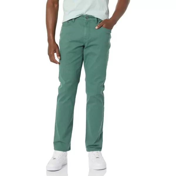 Amazon Essentials Mens AthleticFit 5Pocket Stretch Twill Pant Available in Big amp TallGreen