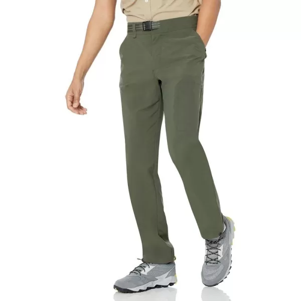 Amazon Essentials Mens Belted Moisture Wicking Hiking PantDark Olive