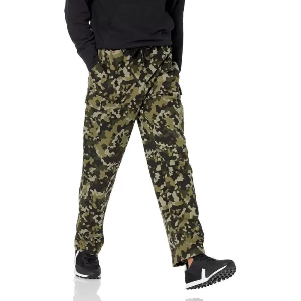 Amazon Essentials Mens Cargo Fleece SweatpantOlive Geo Camo