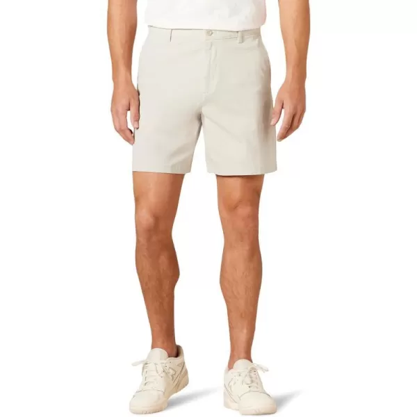 Amazon Essentials Mens ClassicFit 7 Comfort Stretch Chino ShortStone