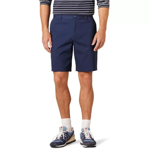 Amazon Essentials Mens ClassicFit 9 Comfort Stretch Chino ShortNavy