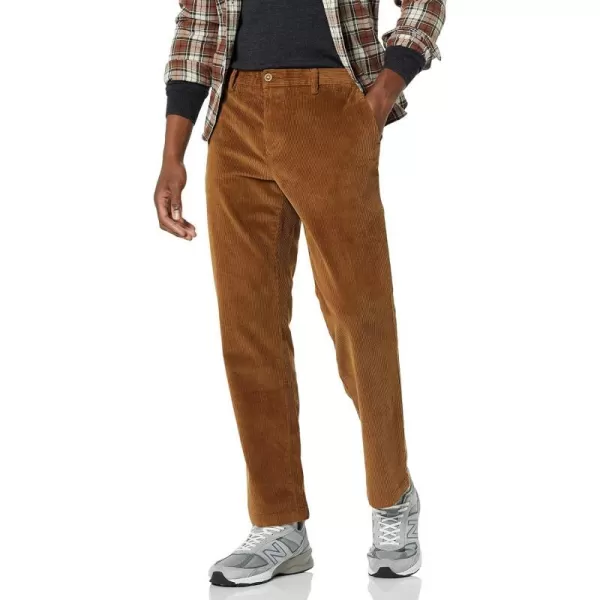 Amazon Essentials Mens ClassicFit Corduroy Chino PantLight Brown