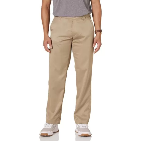 Amazon Essentials Mens ClassicFit Stretch Golf Pant Available in Big amp TallRecycled Polyester Blend Khaki Brown