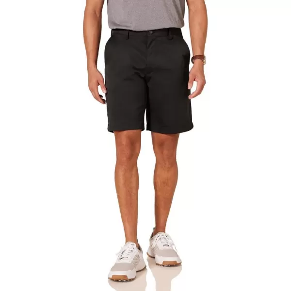 Amazon Essentials Mens ClassicFit Stretch Golf Short Available in Big amp TallRecycled Polyester Blend Black