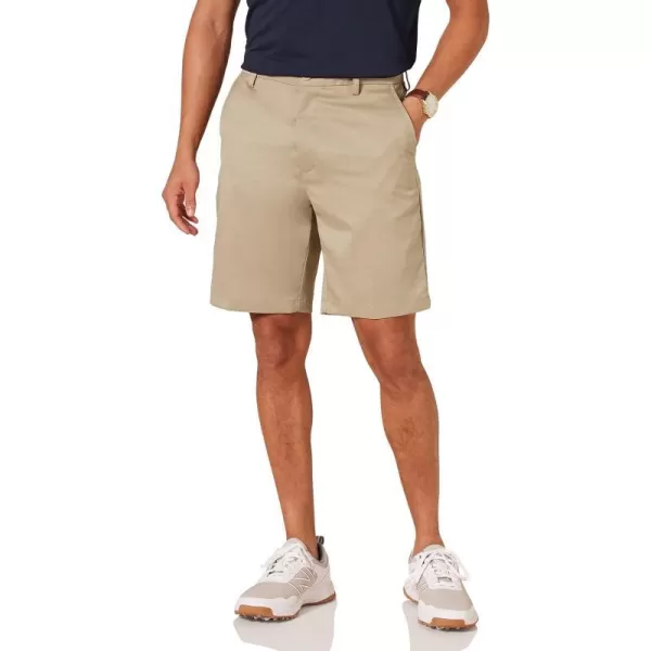 Amazon Essentials Mens ClassicFit Stretch Golf Short Available in Big amp TallRecycled Polyester Blend Khaki Brown