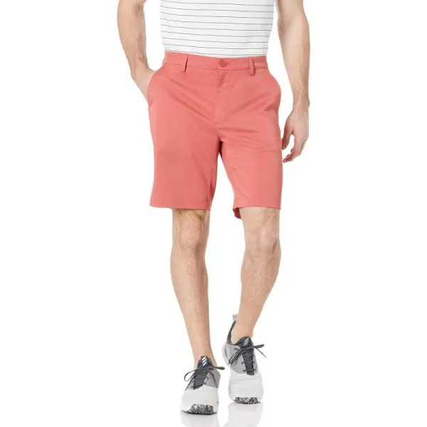 Amazon Essentials Mens ClassicFit Stretch Golf Short Available in Big amp TallRecycled Polyester Blend Washed Red